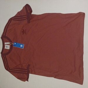 Adidas Originals 3-Stripe T-Shirt Red Size-XL NWT